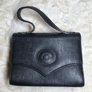 Vivienne Westwood Black Mini Leather Handbag
